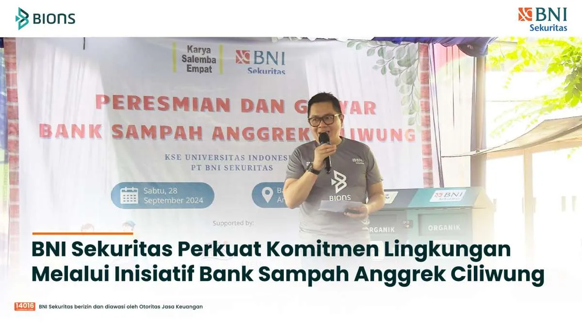 BNI Sekuritas Perkuat Komitmen Lingkungan lewat Inisiatif Bank SampahAnggrek Ciliwung