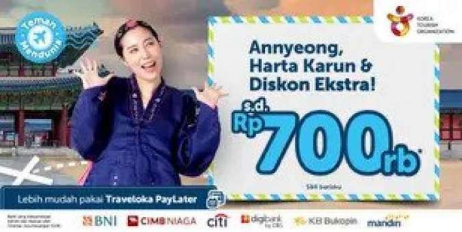 Promo Traveloka Korea Selatan 2022, Diskon Ekstra Produk Traveloka Rp 700.000