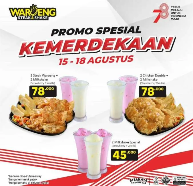 Waroeng Steak Promo Spesial Kemerdekaan