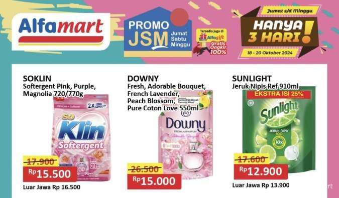 Promo JSM Alfamart 18-20 Oktober 2024, Harga Spesial Ulang Tahun!