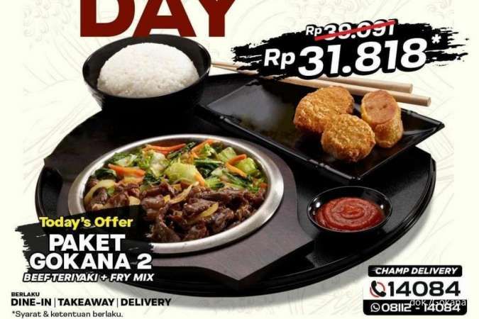 Promo Gokana 9 Juni 2022, Diskon Paket Teppan Edisi Beef Teriyaki Rp 31.818