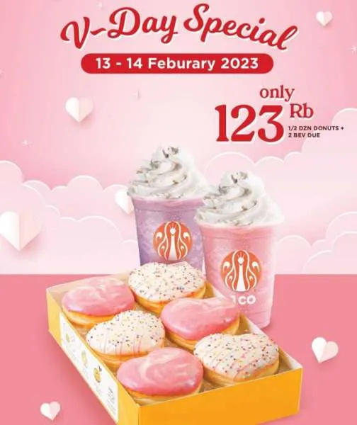 Promo J.CO Valentine Edisi V-Day 13-14 Februari 2023