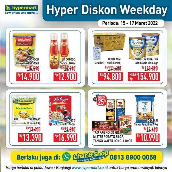 Promo Hypermart Hyper Diskon Weekday 15-17 Maret 2022