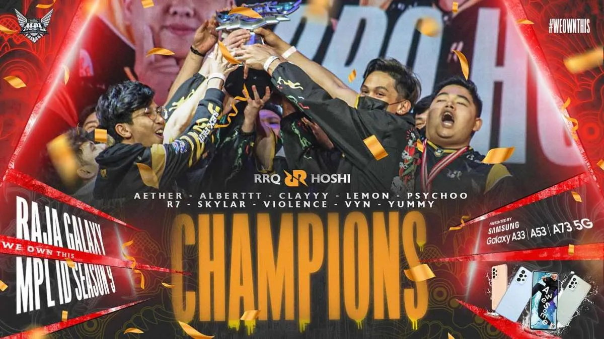 Juara MPL ID Season 9 RRQ Hoshi, Taklukkan Onic Esports dengan Skor Kemenangan 4-1