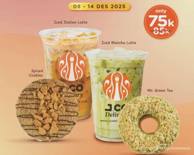 Promo J.CO Your Favorite Picks: 2 Minuman & 2 Donuts Hemat Cuma 8–14 Desember