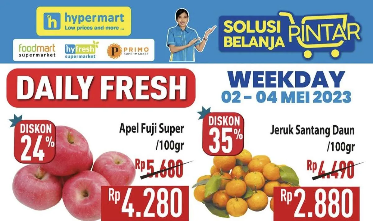 Cek Promo Hypermart Hari Ini (3/5/2023), Ada Diskon Lumayan untuk Aneka Buah Segar
