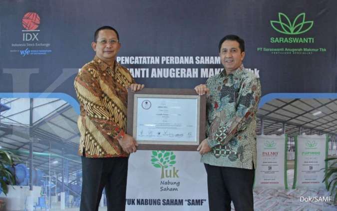 Resmi melantai, saham Saraswanti Anugerah Makmur (SAMF) langsung melesat 35%