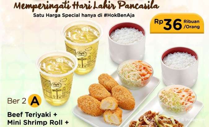 Promo HokBen Hari Lahir Pancasila, Makan Hemat Berdua Berakhir Hari Ini 5 Juni 2025