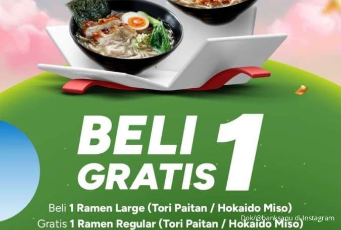 Promo HokBen dengan Bank Saqu 16 Januari 2025, Gratis 1 Ramen Regular Setiap Kamis