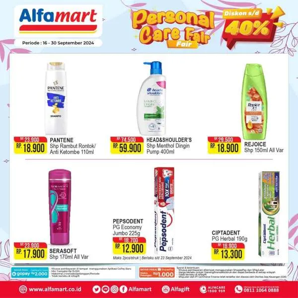 Promo Alfamart Personal Care Fair Periode 16-30 September 2024