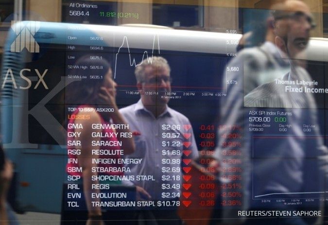 Bursa Asia memerah setelah data ekonomi China 