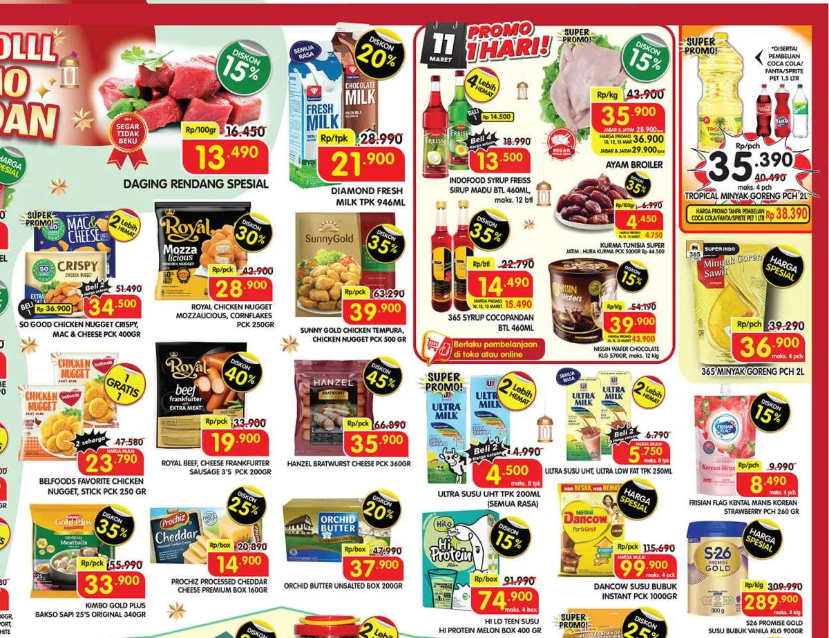 Promo Superindo Weekday 11 Maret 2025, Diskon Kurma dan Nissin Wafer Hanya Hari Ini