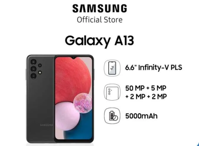 Samsung A13 Smartphone Harga Ramah di Kantong, Hadirkan Kapasitas Baterai 5000mAh