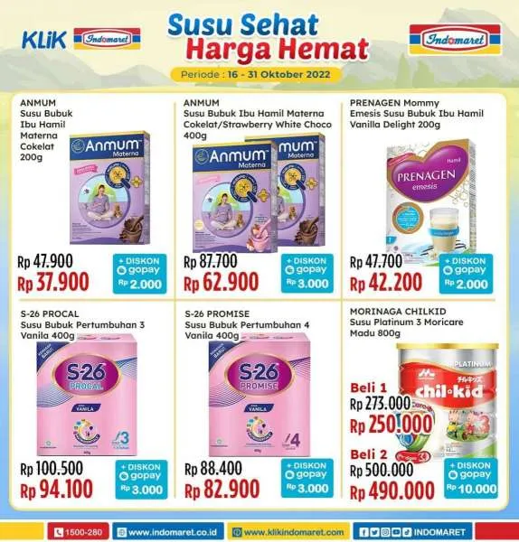 Promo Indomaret Susu Sehat Harga Hemat Periode 16-31 Oktober 2022