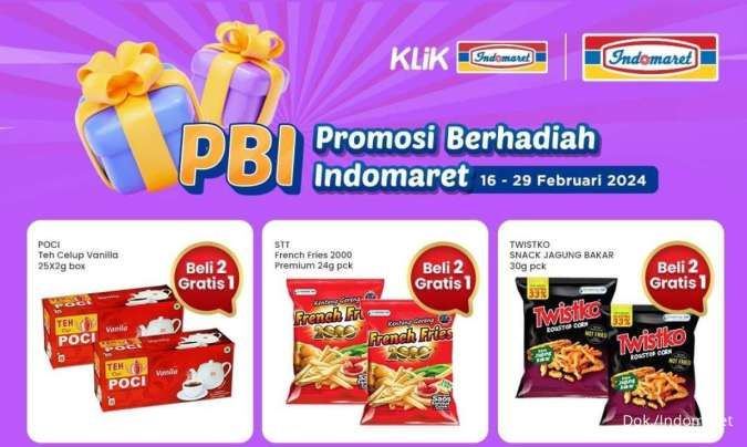 Promo Indomaret sampai 29 Februari 2024, Camilan dan Minuman Serba Beli 2 Gratis 1