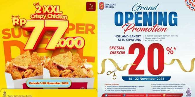 Promo Holland Bakery & Shihlin November 2024, Diskon 20% Seluruh Produk