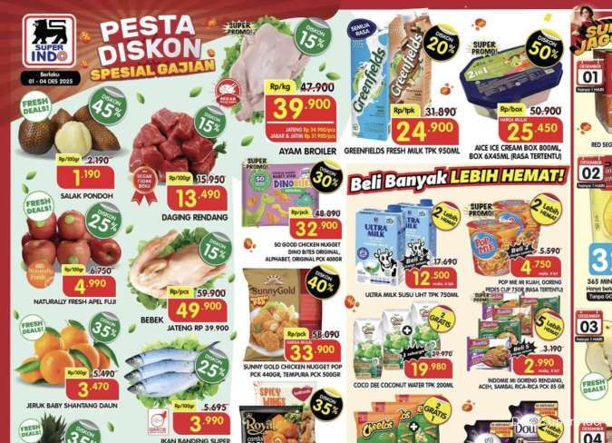 Katalog Promo Superindo Weekday Diskon hingga 50% Periode 1-4 Desember 2025