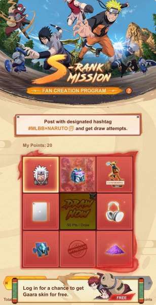 Emote Jiraiya kolaborasi MLBB X Naruto