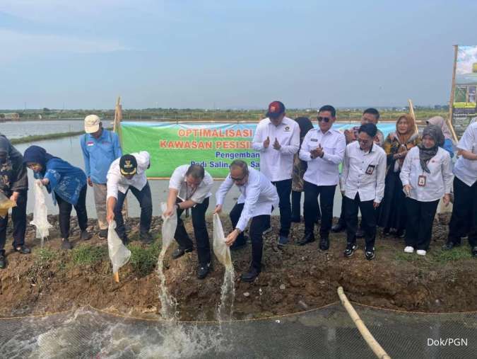 PGN dan BRIN Dorong Nilai Ekonomi Lahan Pesisir Batang Lewat Minapadi Salin