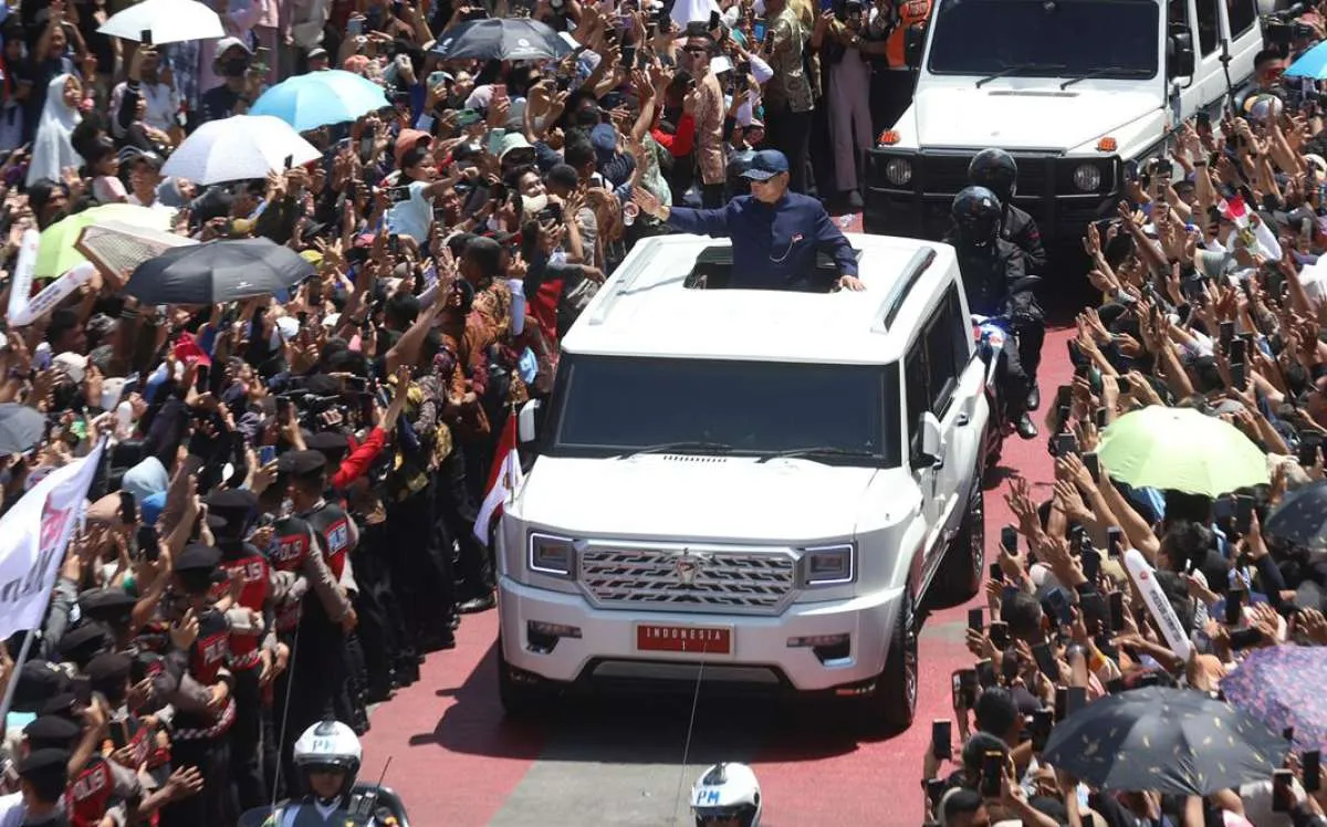 Pindad Bangga, Prabowo Tunggangi MV3 Garuda Limousine Pasca Pelantikan Presiden