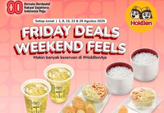 Promo HokBen Friday Deals Tiap Jumat, Paket Makan Berdua Cuma Rp 29.000-an Per Orang