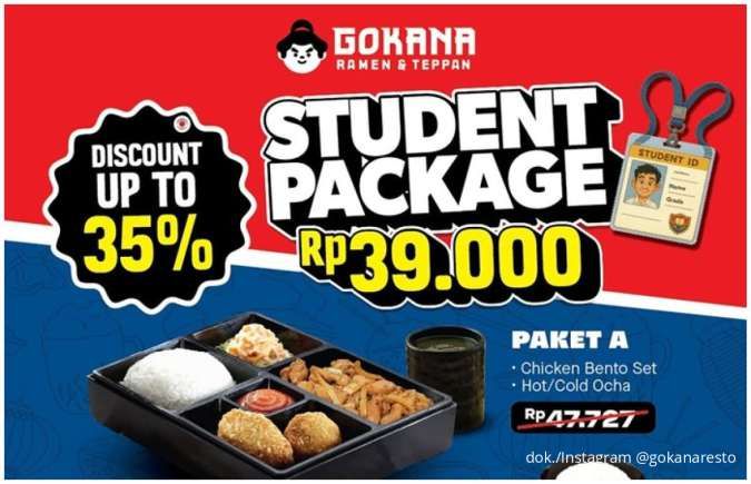 Pas di Kantong! Promo Gokana Paket Pelajar Diskon sampai 35% Cuma Rp 39.000 Saja