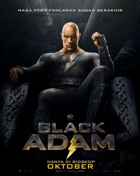 Poster film Black Adam dibintangi The Rock