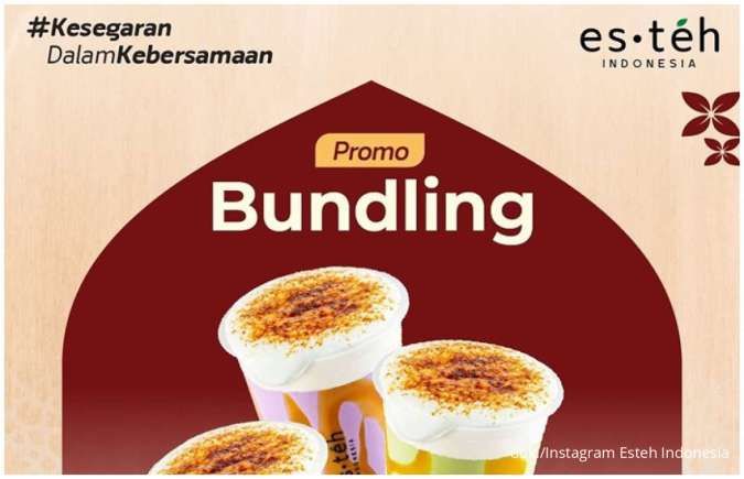 Promo Bundling Esteh Indonesia Creme Brulee Series, Hanya Rp 15.000 Per Cup