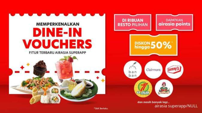 Airasia Superapp Luncurkan Layanan Dine-in Voucher