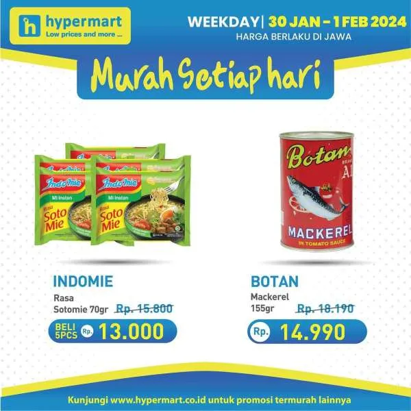 Promo Hypermart Hyper Diskon Weekday Periode 30 Januari-1 Februari 2024