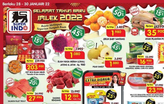 Promo Superindo Spesial Imlek Periode 28-30 Januari 2022, Nikmati Diskon s/d 50%