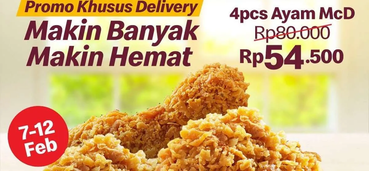 Makin Hemat Spesial Delivery, Promo McD Terbaru 7-12 Februari 2023