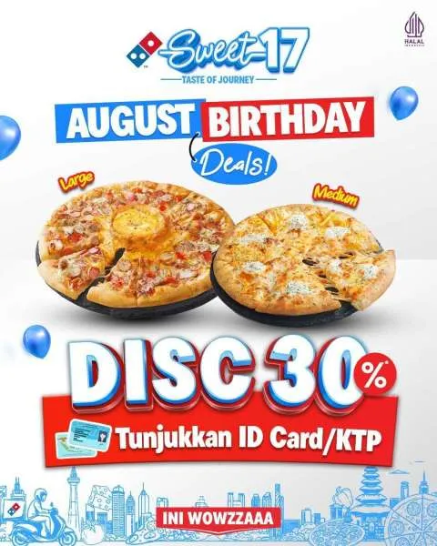 Promo Dominos Pizza August Birthday