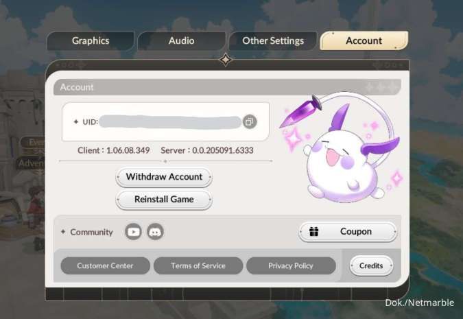 Tampilan menu klaim kode redeem Seven Knight Rebirth