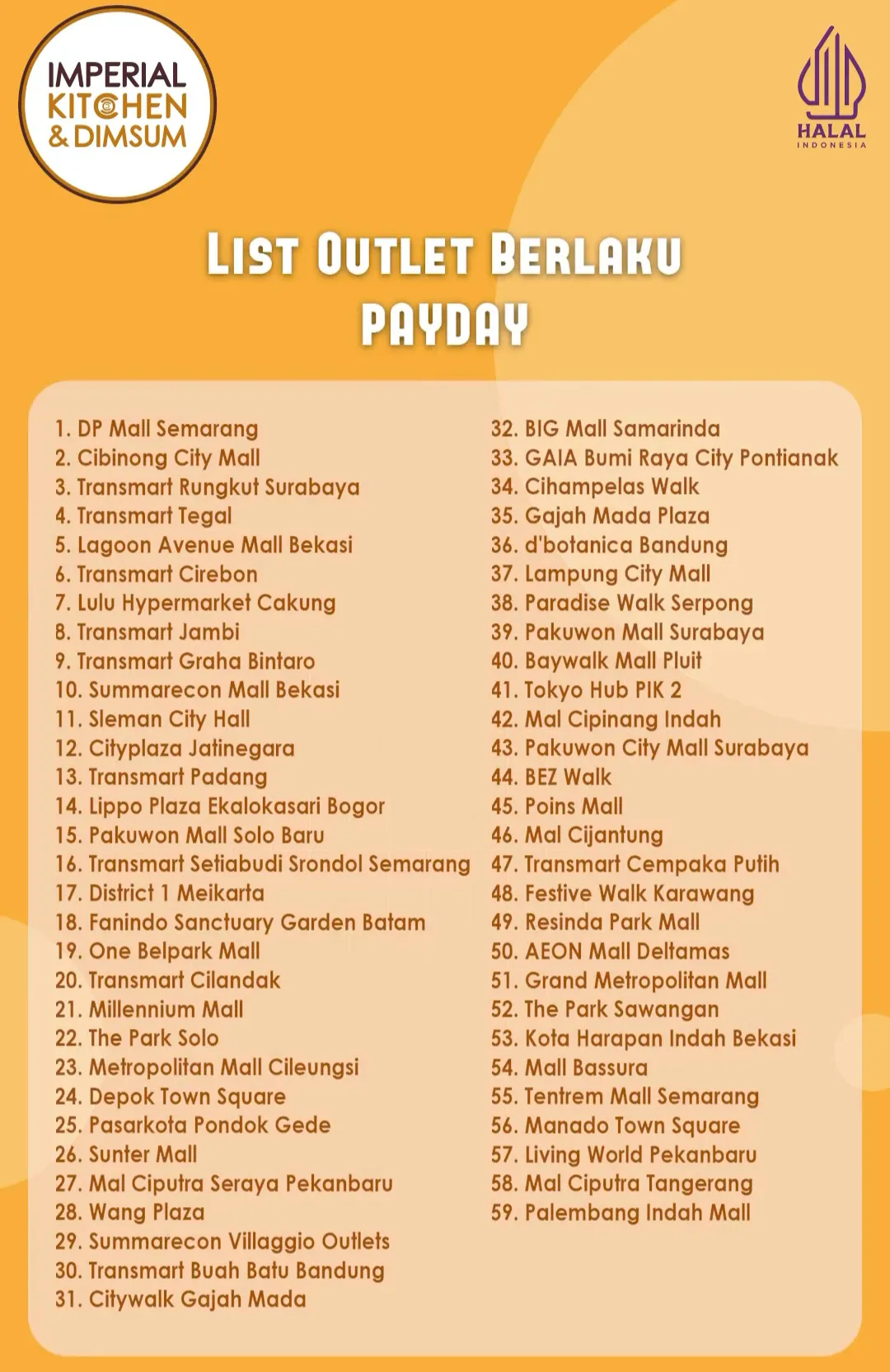 Promo Imperial Kitchen Payday