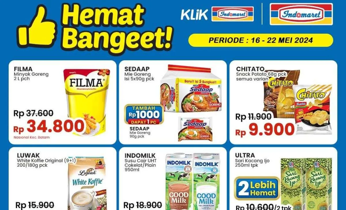 Promo Indomaret Hari Ini 22 Mei 2024, Katalog Promo Hemat Banget yang Segera Berakhir