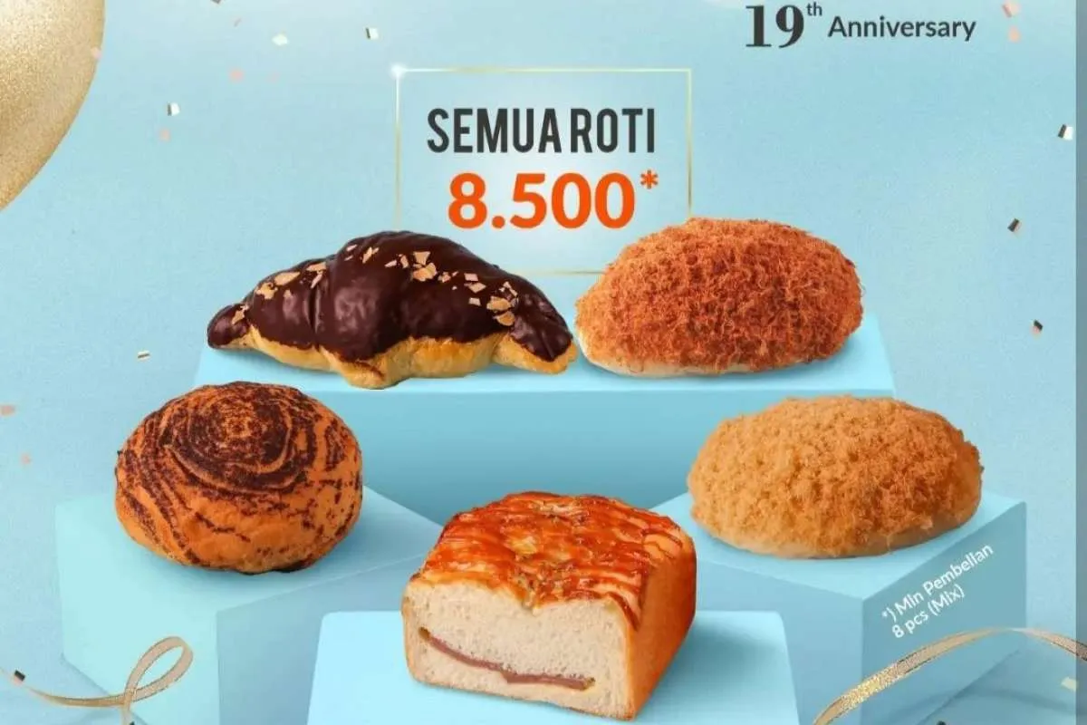 Promo Breadtalk 19th Anniversary 7-11 Maret 2022, Ada Roti dan Kue Mulai Rp 8.500