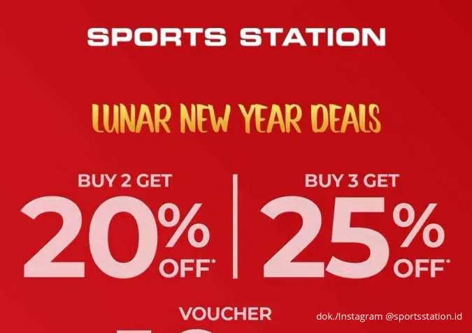 Promo Sport Station Kejutan Imlek: Diskon hingga 40% & Voucher Tambahan