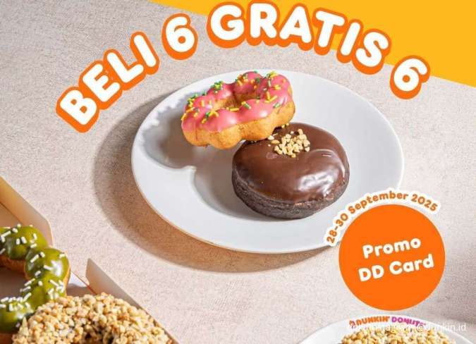 Jangan Lewatkan! Hari Terakhir Promo Dunkin DD Card Beli 6 Gratis 6 Donut Classic