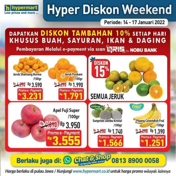 Katalog Promo Hypermart Hyper Diskon Weekend Periode 14-17 Januari 2022