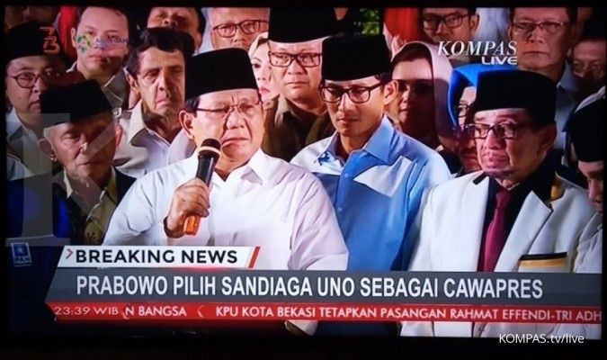Pilih Sandiaga Uno sebagai cawapres, ini alasan Prabowo