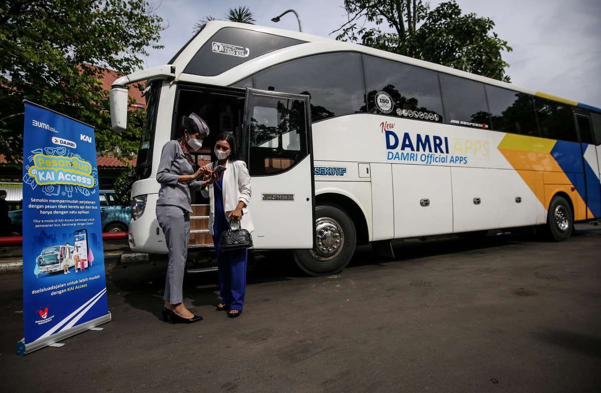 Layanan Antarmoda Kereta Api dengan Bus DAMRI