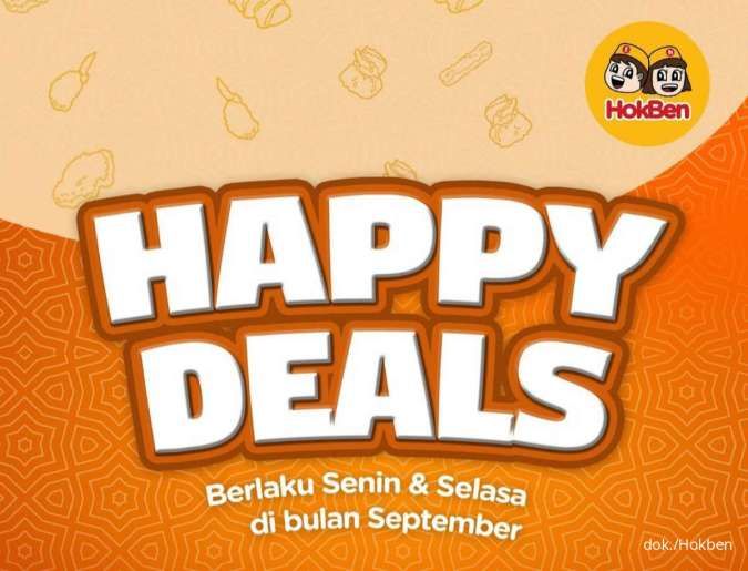 Promo Hokben Happy Deals September 2023, Gratis 4 Produk Tiap Beli Paket Favorit