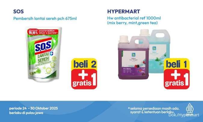 Promo Hypermart Beli Banyak Lebih Hemat 24-30 Oktober 2025, Ada Beli 1 Gratis 1