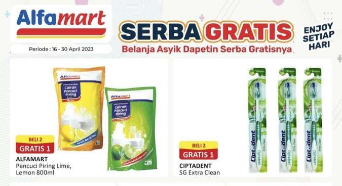 Promo Alfamart Serba Gratis 16-30 April 2023, Susu hingga Face Wash Beli 1 Gratis 1