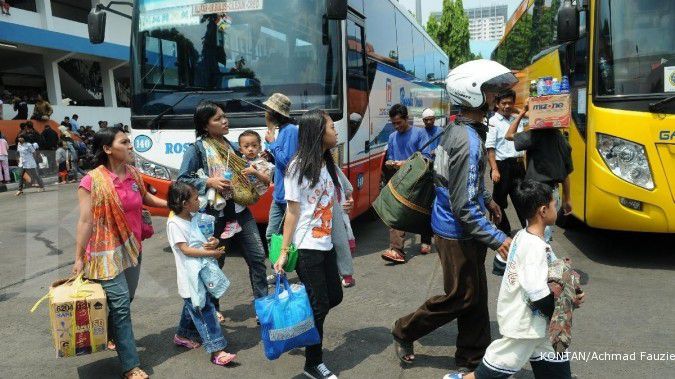 Tarif bus untuk pemudik dari Bandung turun