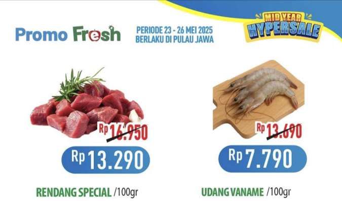 Promo JSM Hypermart Periode 23-26 Mei 2026, Udang-Ayam Broiler Harga Spesial
