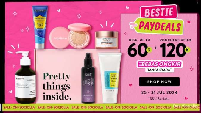 Promo Sociolla Diskon 60% Periode 25-31 Juli 2024, Ada Masker hingga Lip Tint!