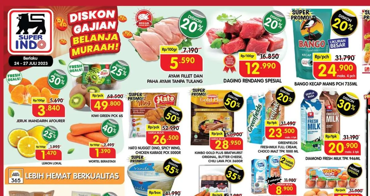 Katalog Promo Superindo Spesial Gajian Diskon s/d 50% Periode 24-27 Juli 2023