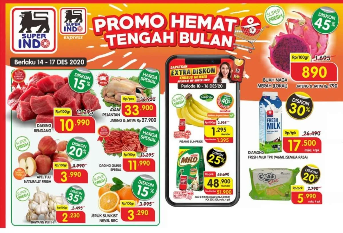 Promo Superindo weekday hari ini 14 Desember 2020, diskonan berlanjut!